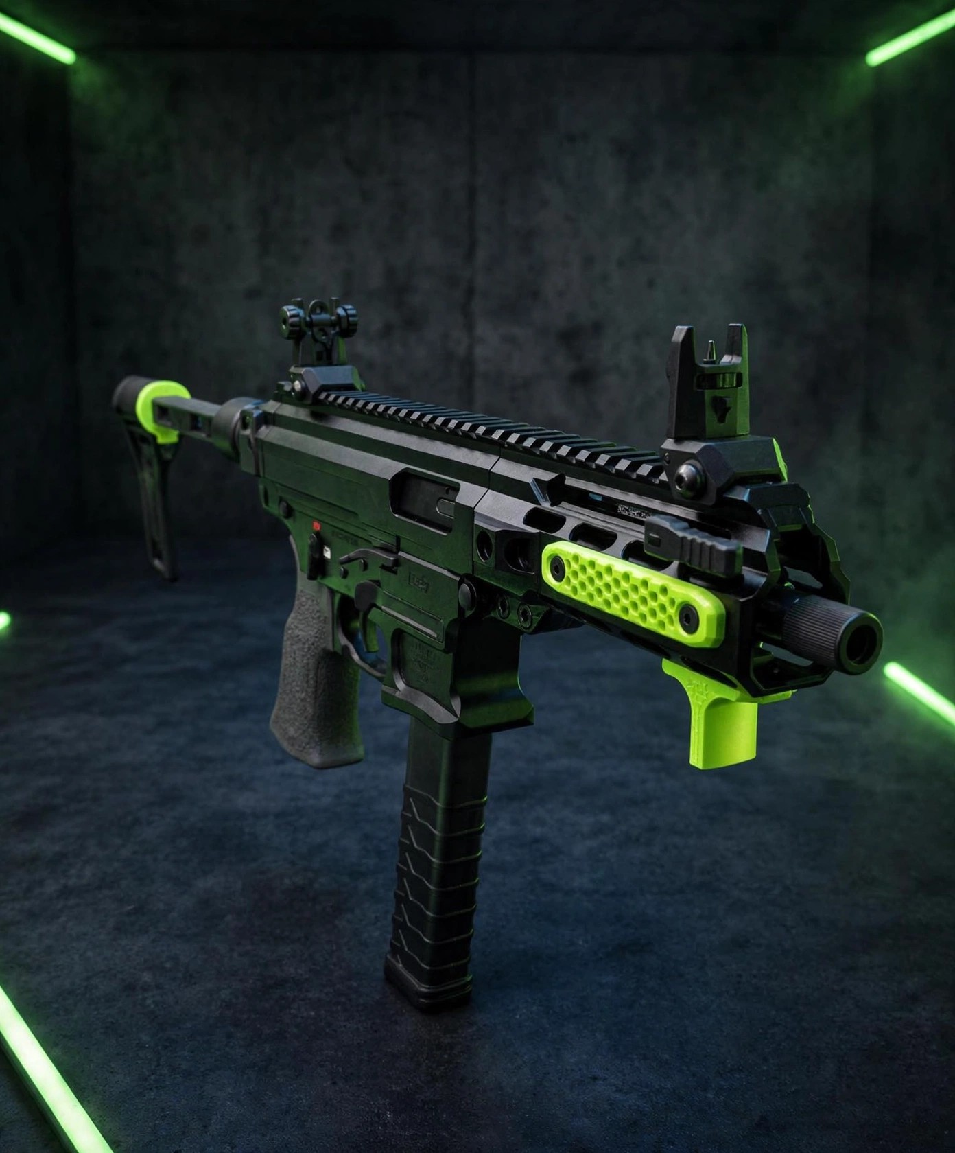 Panzer Arms ARP9 in zombie green — live GunBroker listing